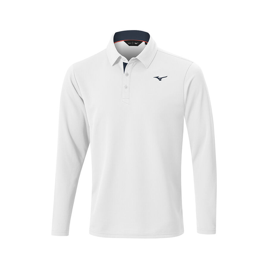 Mizuno Breath Thermo L/S Polo White
